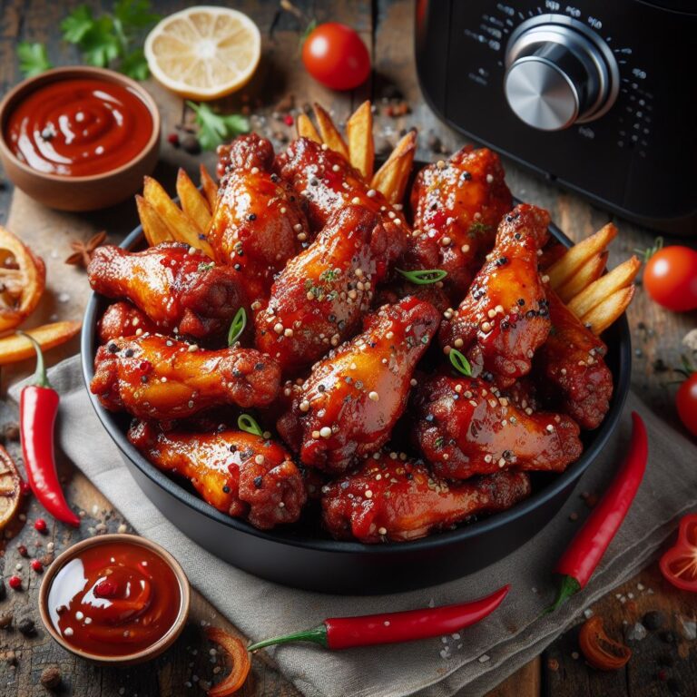 Spicy BBQ Air Fryer Chicken Wings Recipe