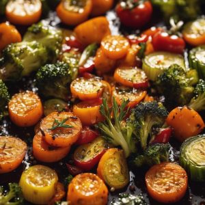 Oven-roasted vegetables with aromatic spices