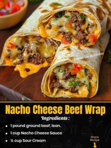 Nacho Cheese Beef Wrap Recipe