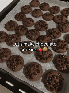 Irresistibly soft and chewy chocolate chip cookies with a hint of cocoa