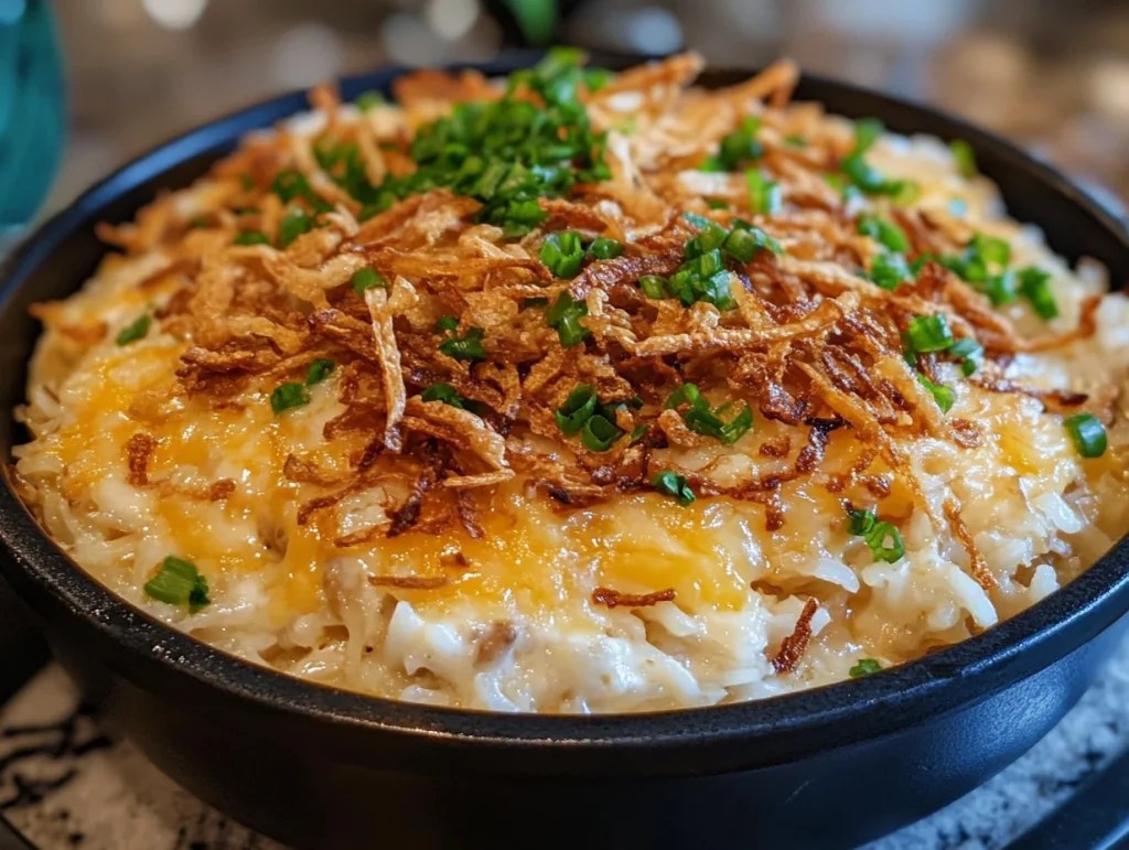 Comforting French Onion Soup Rice recipe, perfect for busy weeknights"