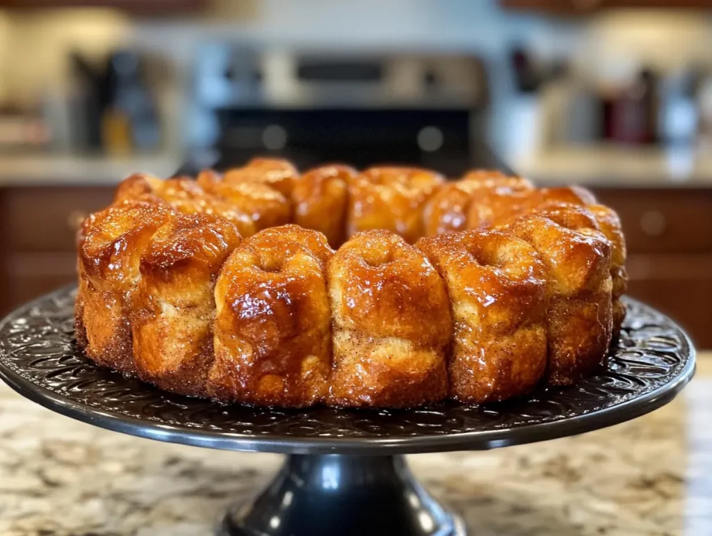 Rhodes Dinner Rolls Monkey Bread, golden and gooey pull-apart bread