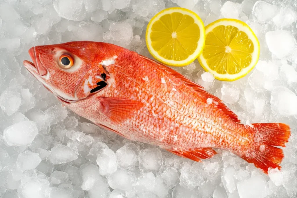 Fresh from the ocean, this red snapper is ready to become a culinary masterpiece.
