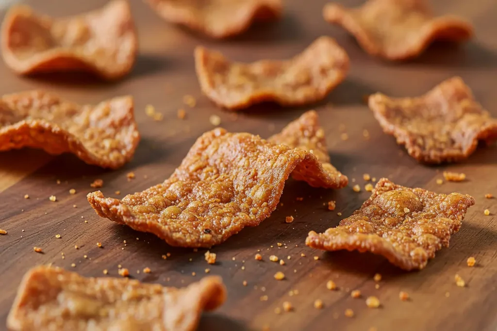 Close-up, crispy beef chips